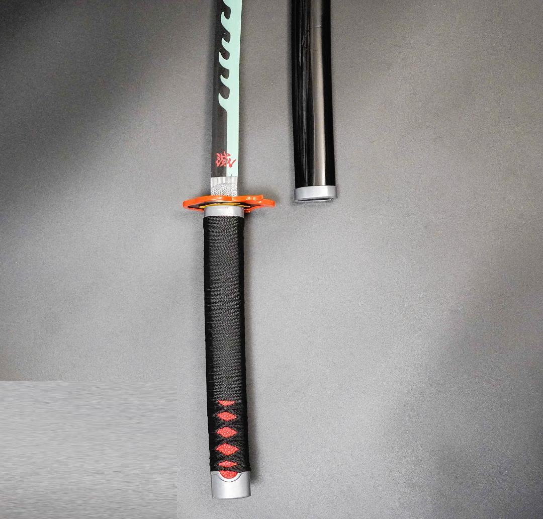 炭次郎　日輪刀　コスプレ　金属　刀　剣　鍔煉獄　国内100㎝ 【残3】