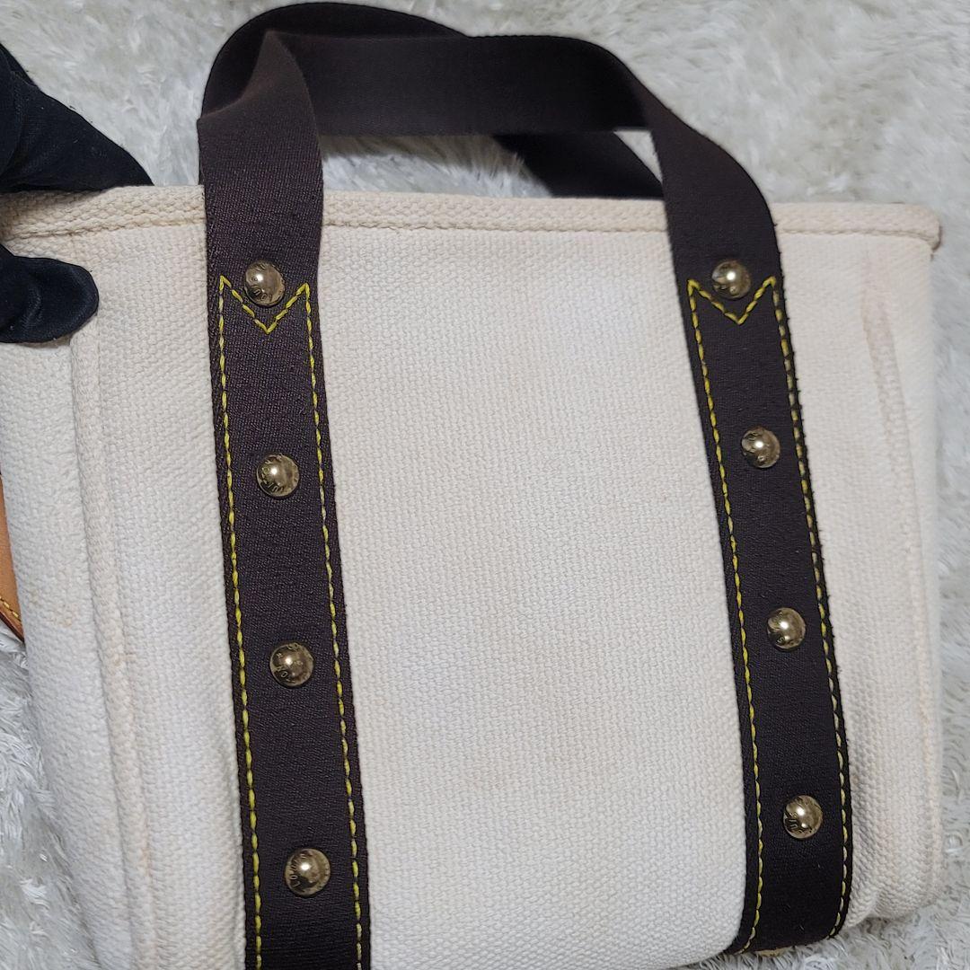 ルイヴィトン アンティグア カバ PM ハンドバッグ ホワイト ブラウン