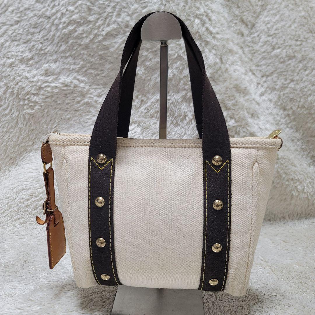 ルイヴィトン アンティグア カバ PM ハンドバッグ ホワイト ブラウン