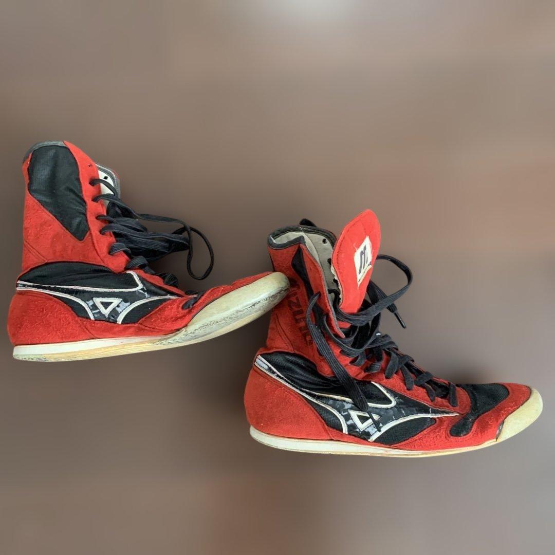 ボクシングシューズ レッド/ブラック ハイカット