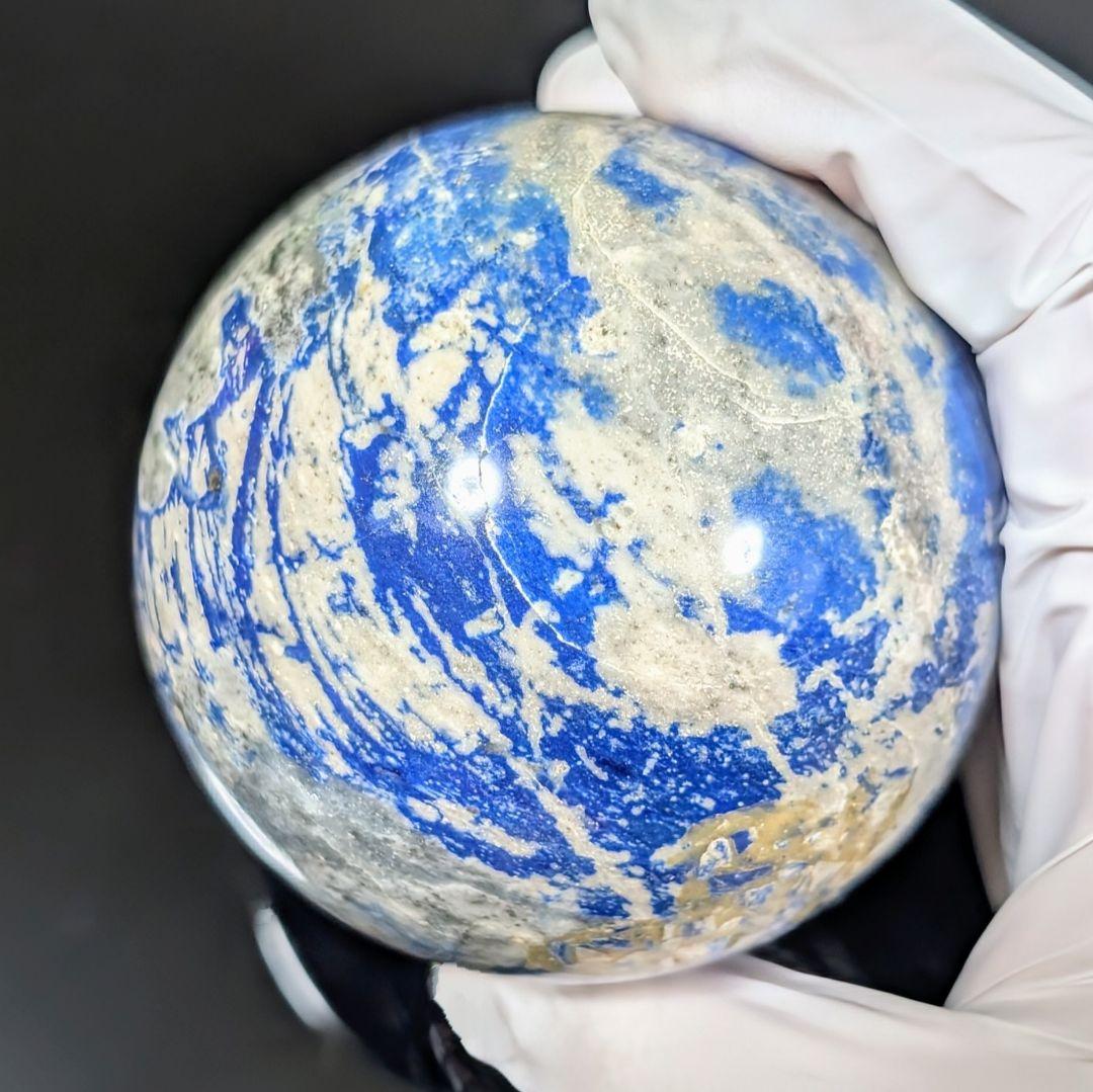 チリ産 ラピスラズリ スフィア 台座付属