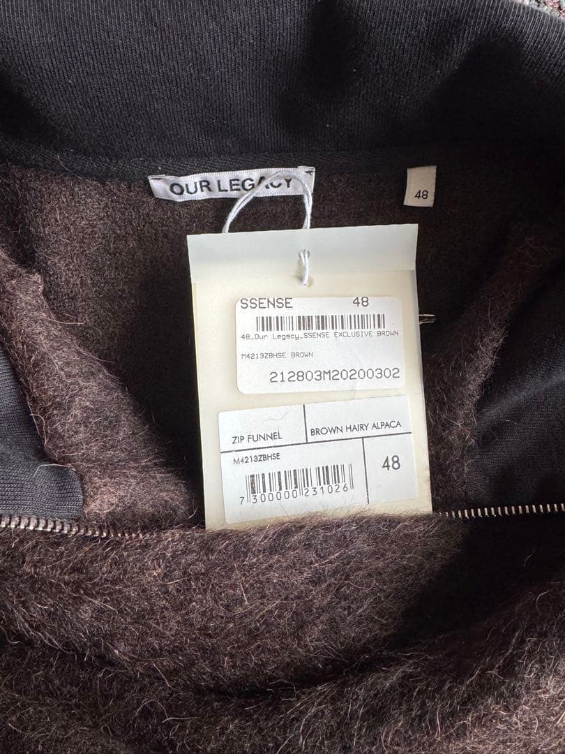 our legacy ジップアップセーター