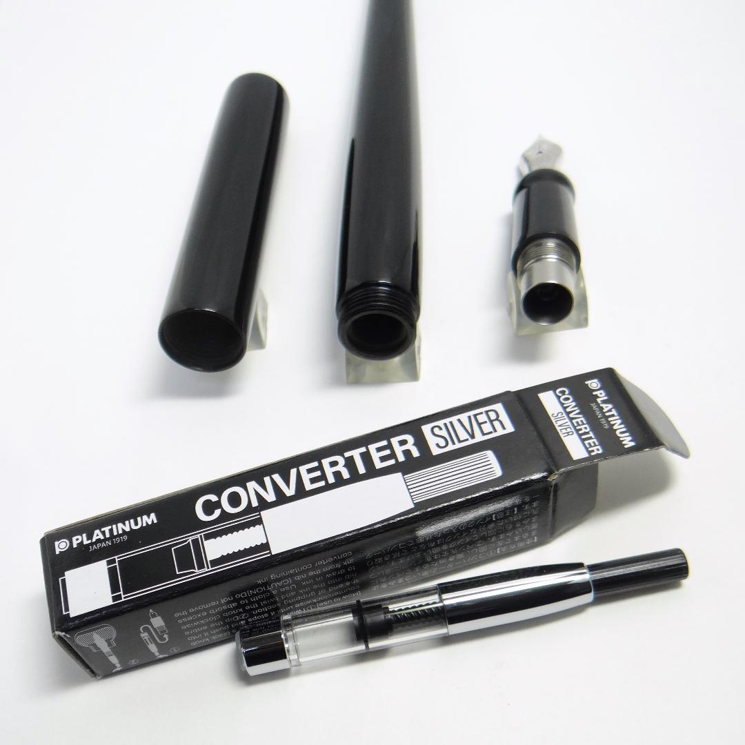 【希少・超ロング】中屋万年筆 デスクペン 黒呂色 Nakaya Deskpen