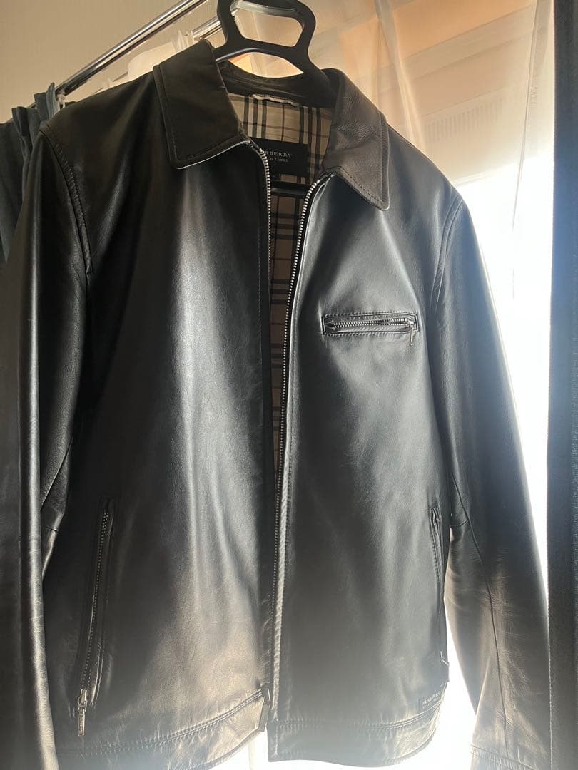 【美品】Burberry Black label レザー ライダース M