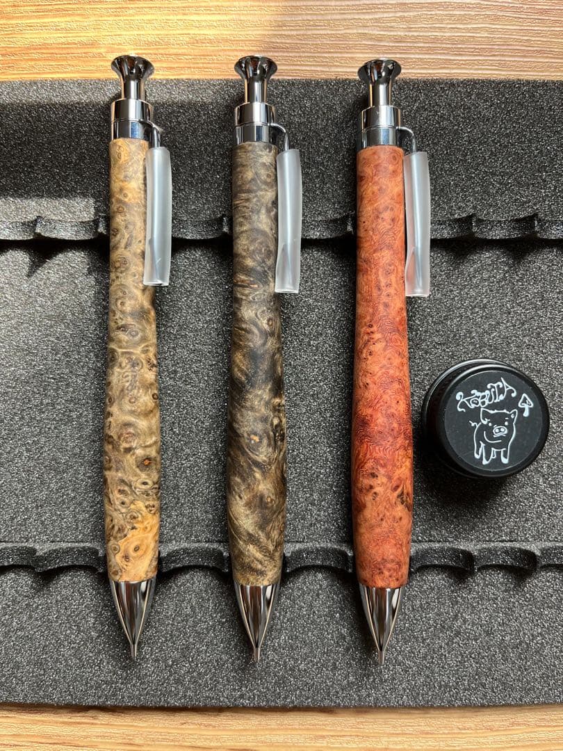 【箱無し】こぶた工房　花梨　白青赤+【箱有り】島田小割製材所 屋久杉