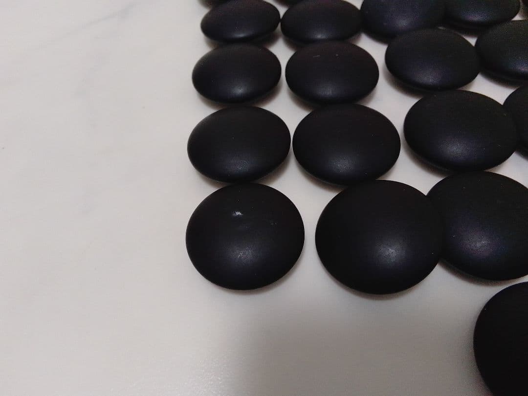 日向特製 本蛤碁石 34号 特製蛤白石(181個) 那智黒石(188個) 囲碁