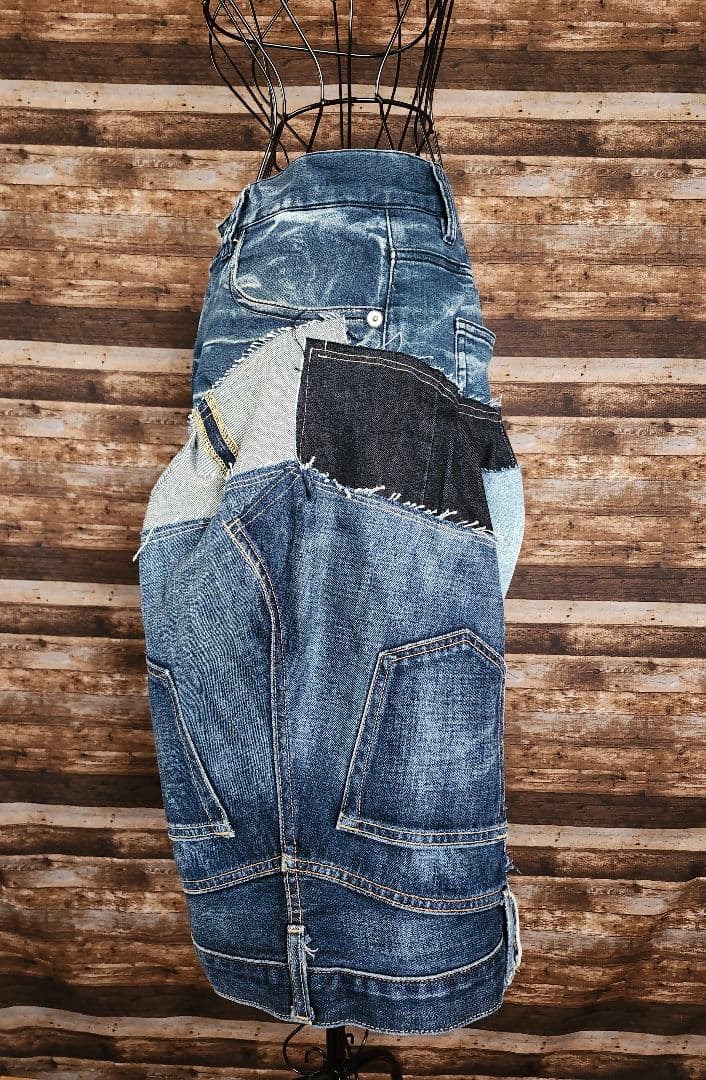 リメイクデニム　バルーンハーフパンツ