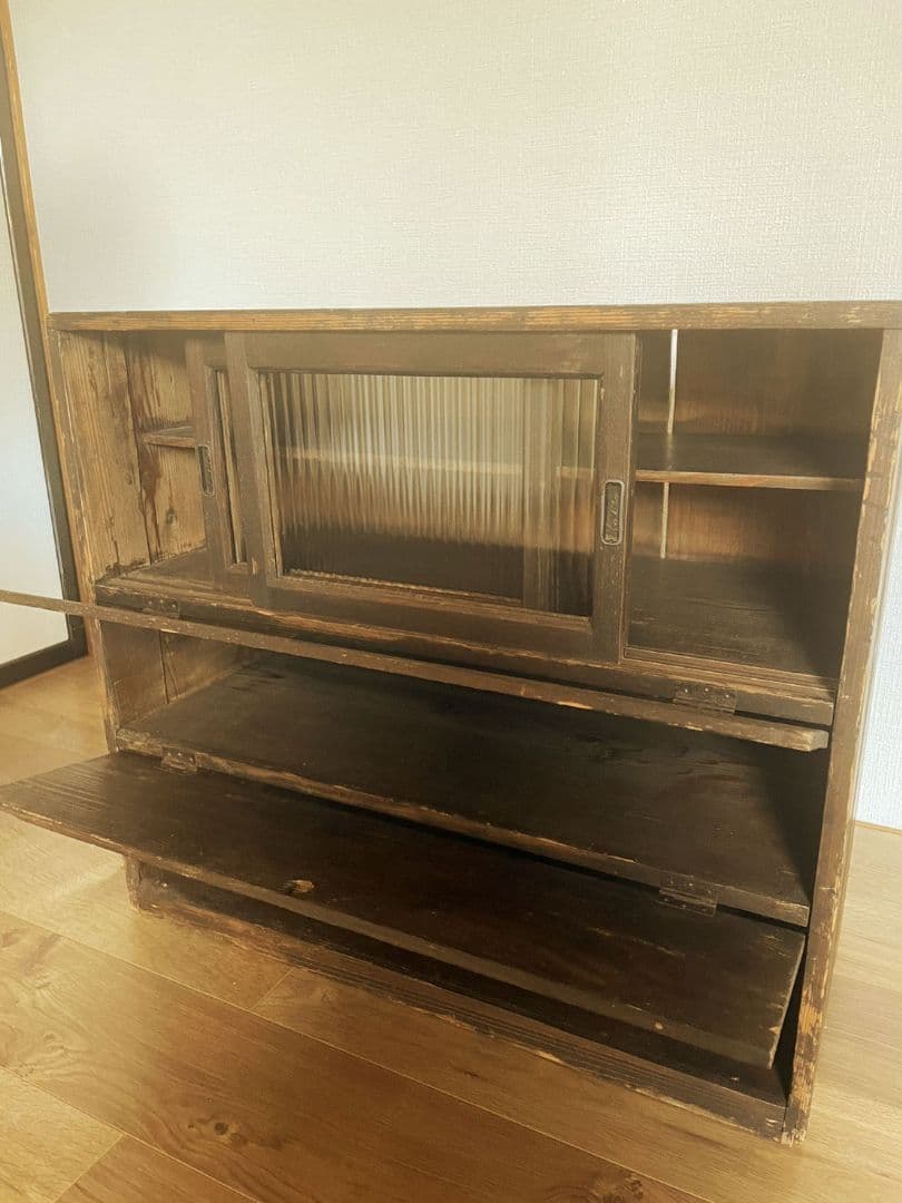 激渋！希少茶箪笥　値引き可能　モール硝子　美品