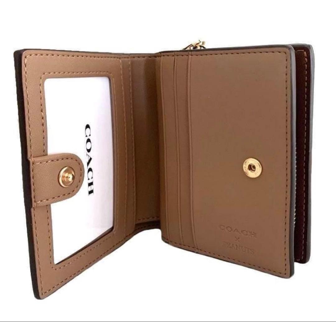 初売り　COACHコーチシグネチャースヌーピーコラボ二つ折り財布
