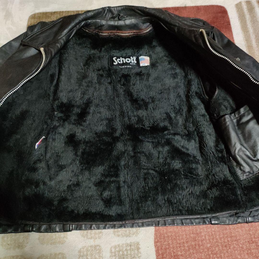 Schott641、642等３８用 インナーボアライナー黒革ポケット付交換も可