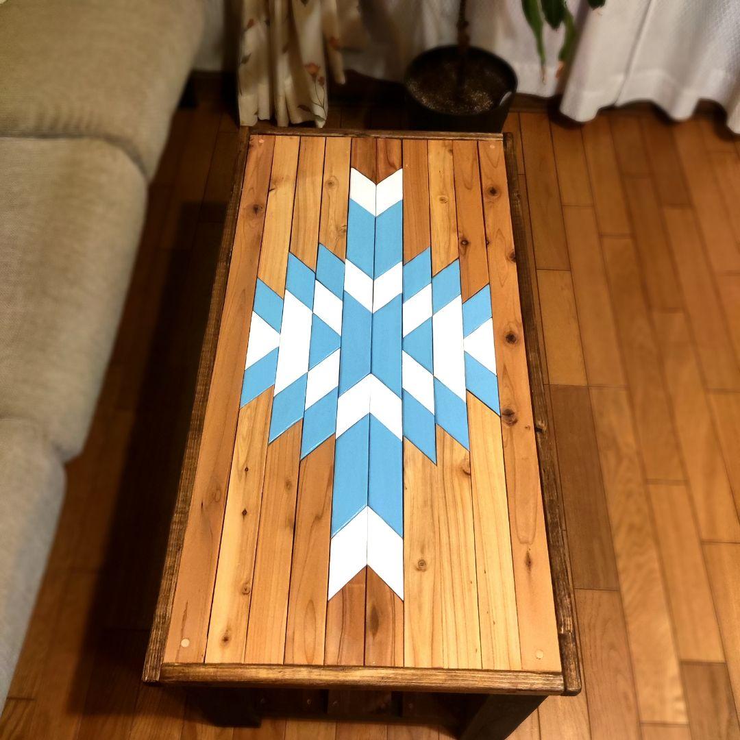 ✨オルテガ柄のローテーブル✨