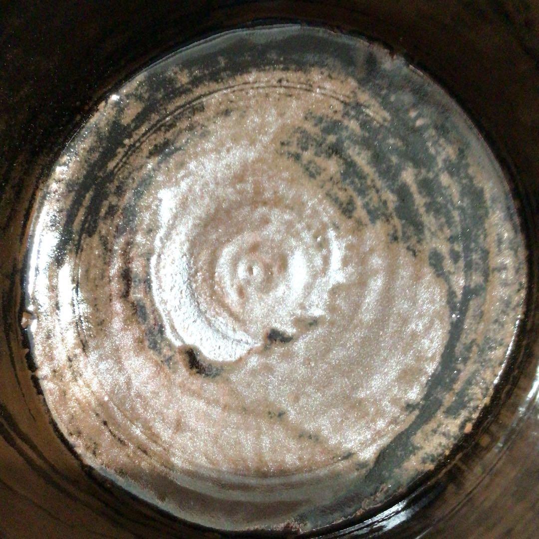 Ｐ３２５　水指　『膳所焼』『雄松苑造』『一重口水指』　共箱　茶道具