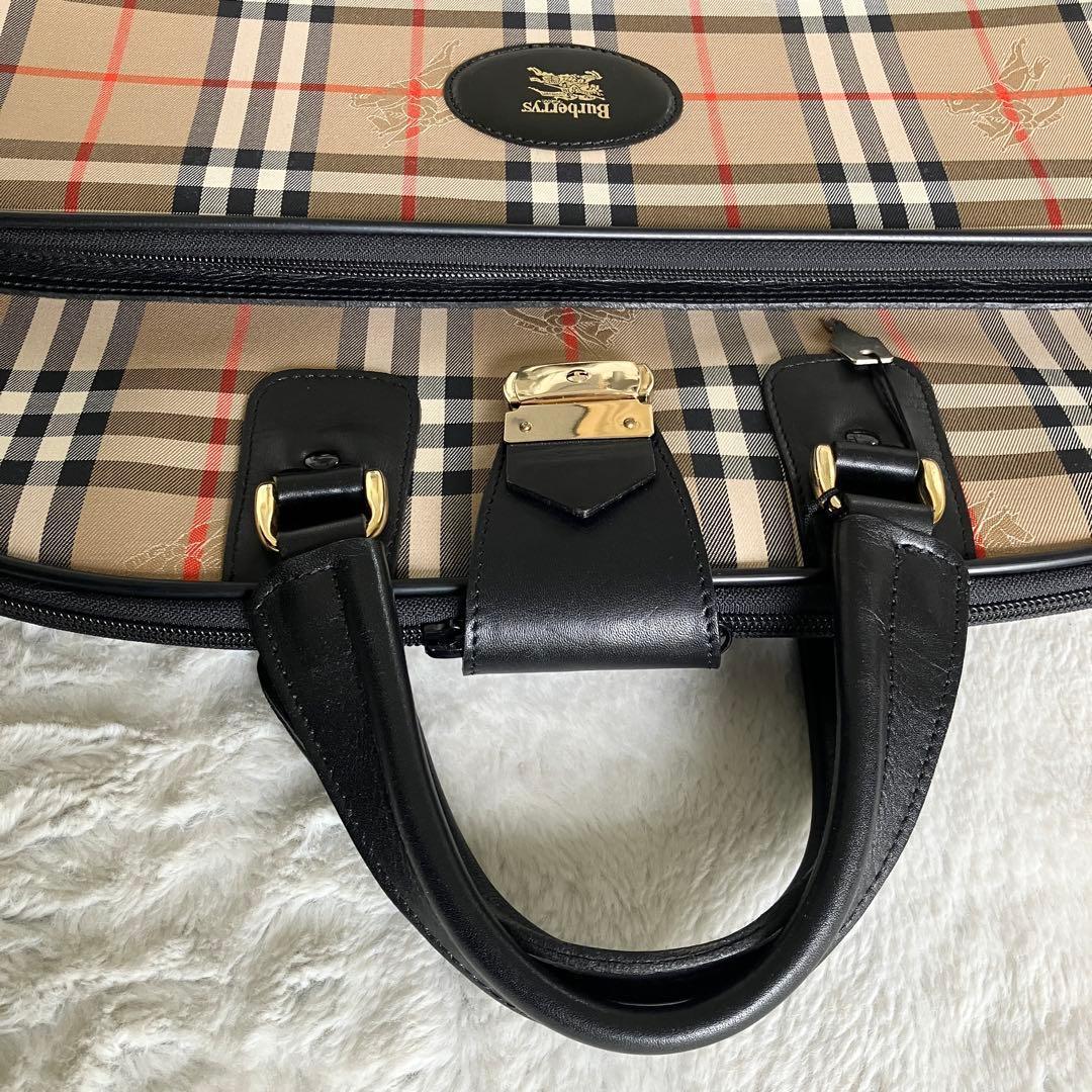 希少 超美品 バーバリーズ ノバチェック シャドーホース ガーメントバッグ