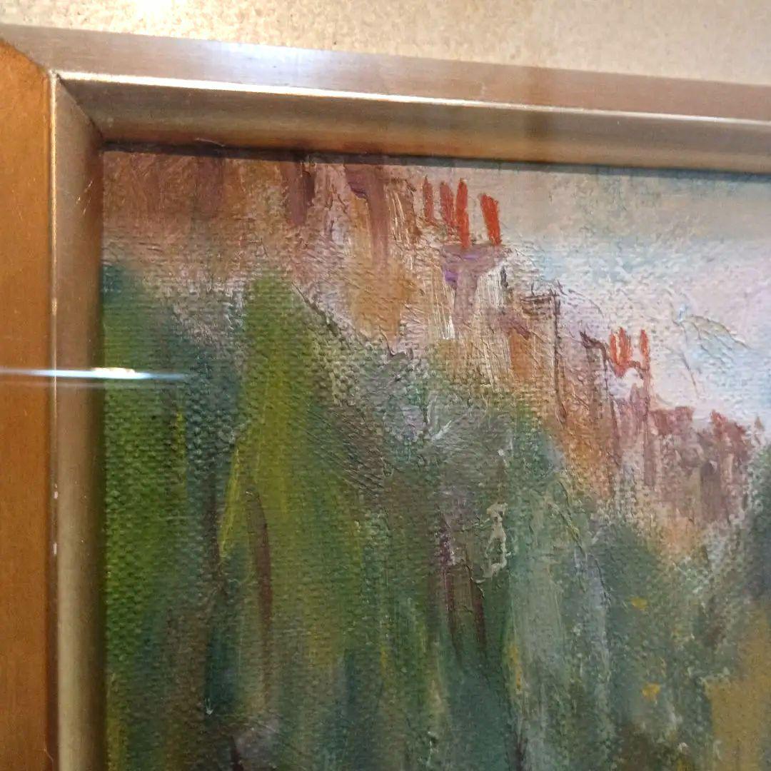 絵画　油彩　Shindo Mori サンマルタン運河　F3 　森真道　S