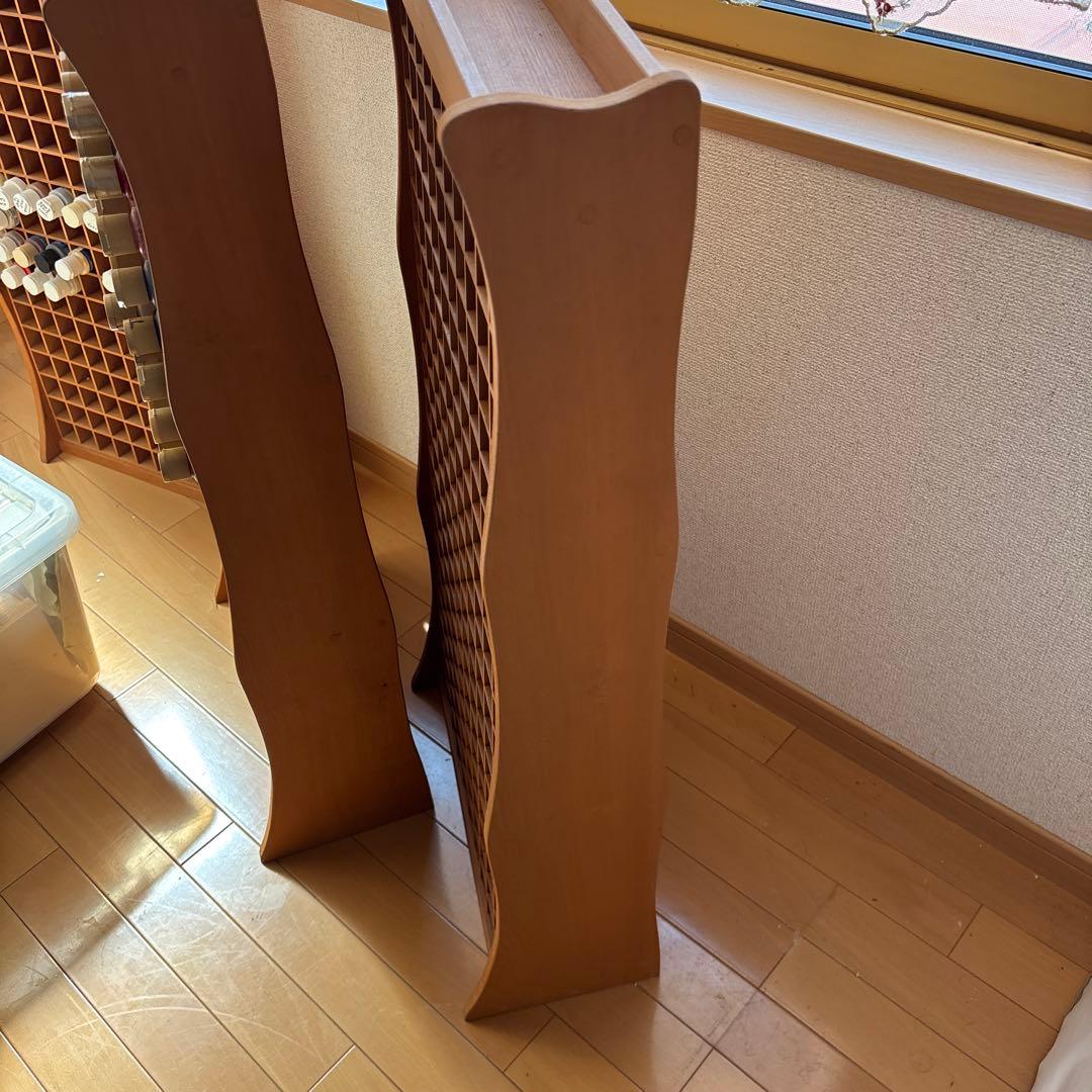 木製収納棚 2個セット絵の具200本収納