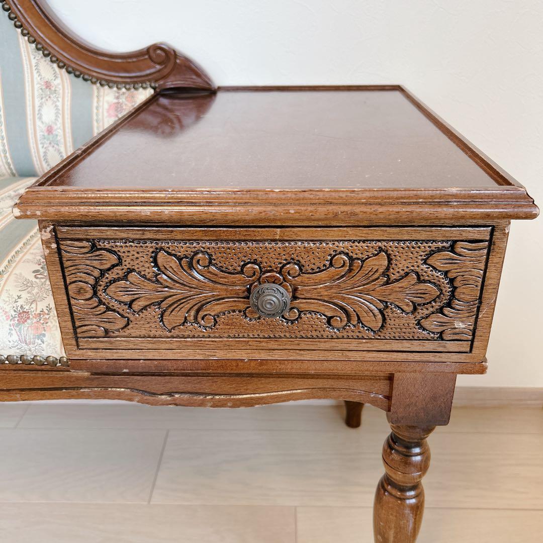 アンティーク テレフォンチェア ヴィンテージ イタリア テレフォンベンチ