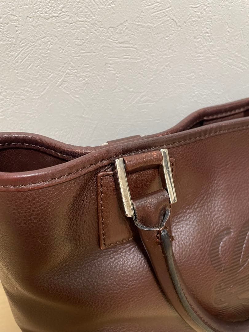【美品】LOEWE ブラウンレザー バッグ