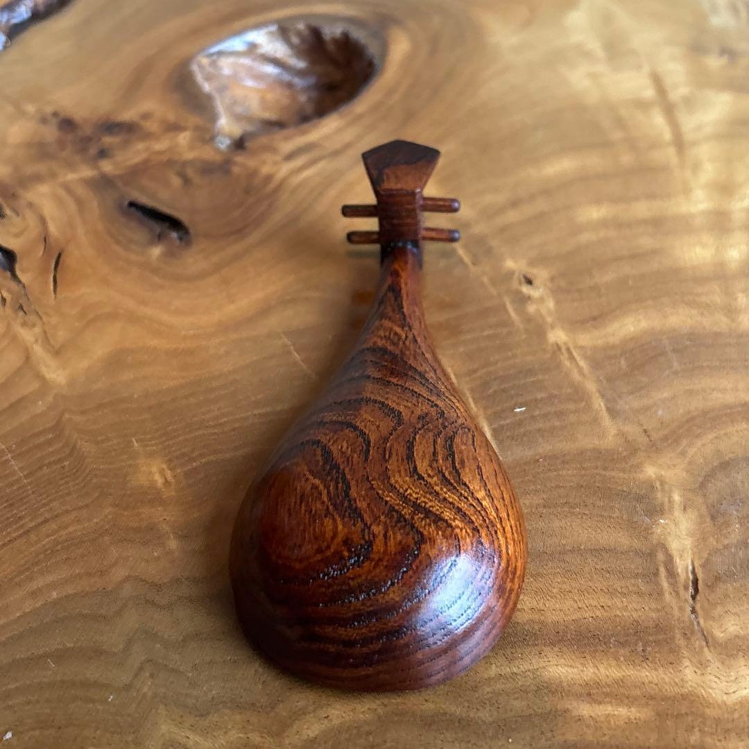 道場宗廣 琵琶香合 茶道具 共箱