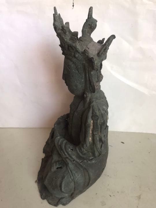 古董，明代佛像，藏友旧藏寄賣，青銅製古美術品，高3⃣️1⃣️cm，重4100克