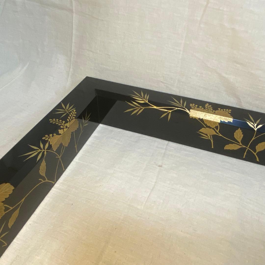 漆塗　炉縁　桐文　金蒔絵　祐哲　茶道具　茶道　共箱