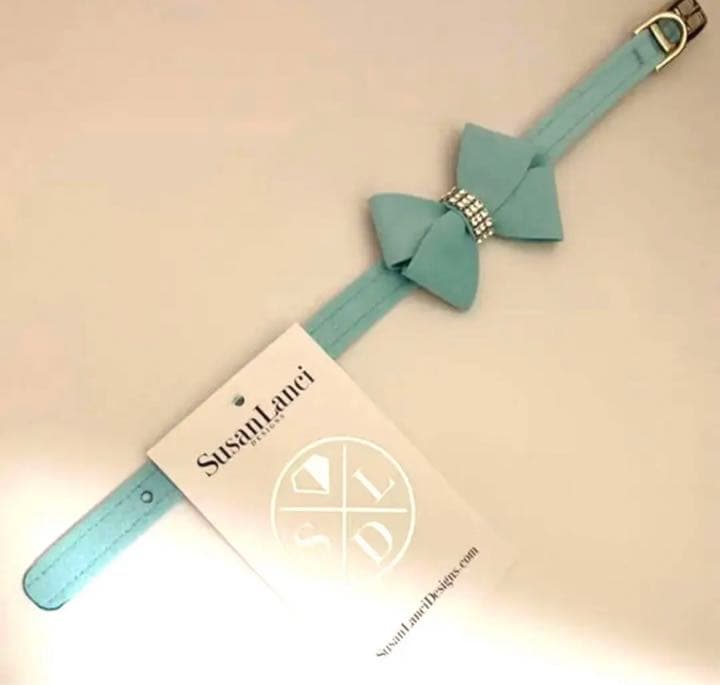 Susan Lanci キラキラドッグ カラー 首輪 2点セット 保存袋付