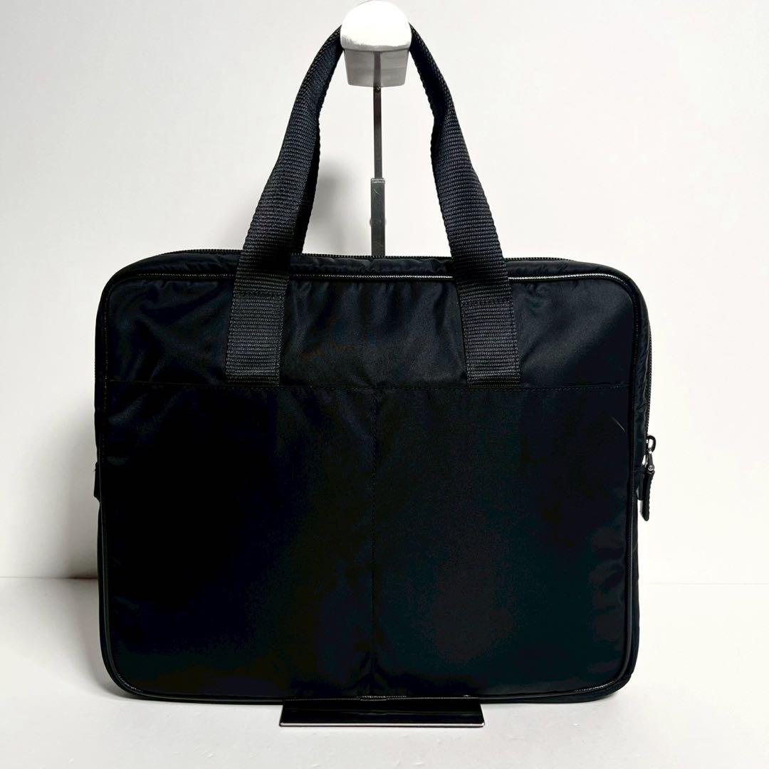 【現行型・未使用に近い】プラダ ビジネスバッグ サフィアーノレザー Gカード付き