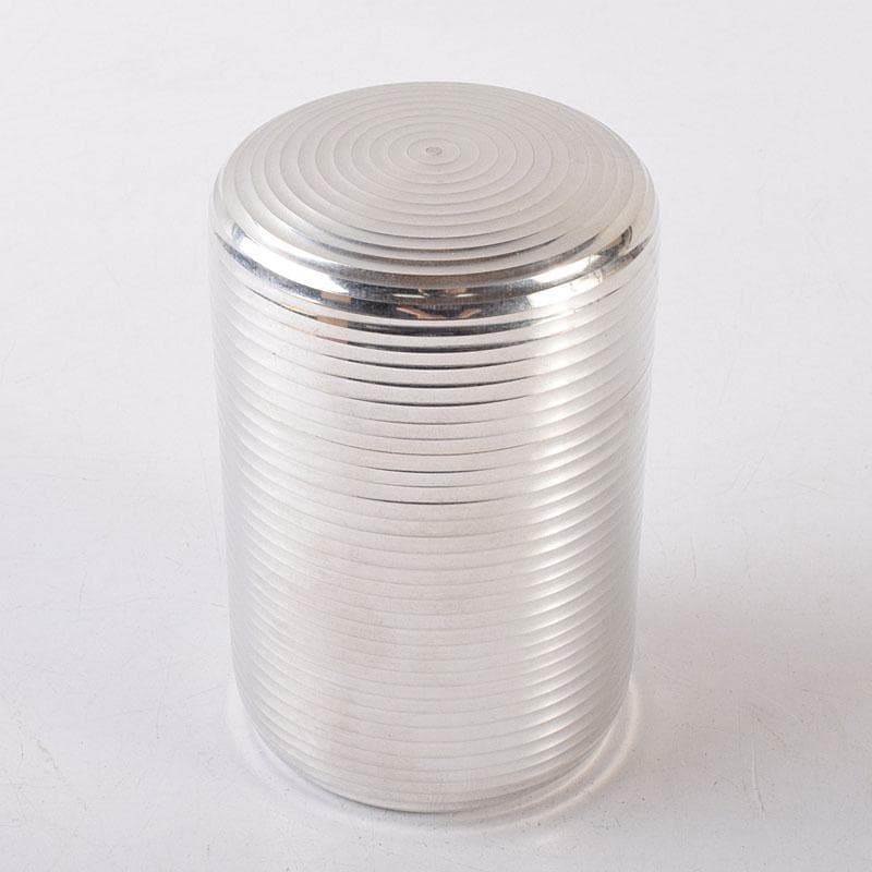 煎茶道具　錫半造　本錫　茶壷　茶心壷　約450ｇ　共箱　V　R8615