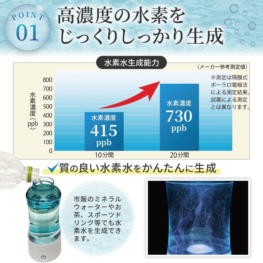 携帯型 水素水生成器 400ml BPAフリー