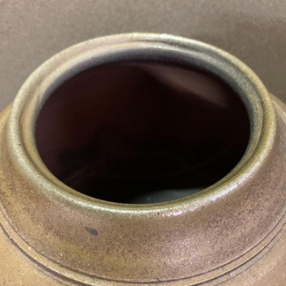 備前焼物故作家　武用　真（ぶようしん）花瓶・壺（共箱・共布・栞、付）お正月に！！