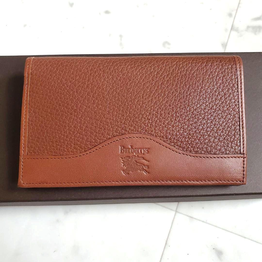 バーバリー BURBERRY 折り財布 ミドル がま口 極美品 レザー ブラウン