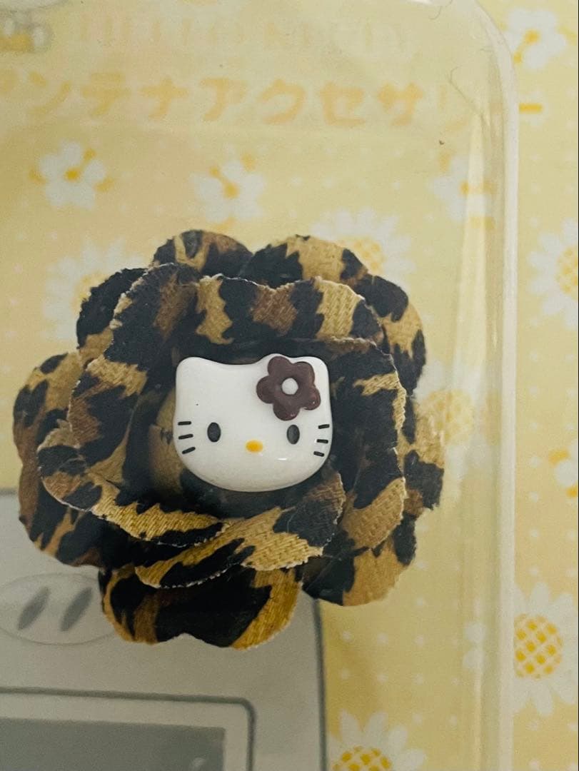 平成レトロ　ハローキティ　2002　アンテナアクセサリー　ヒョウ　ヒョウ柄　豹柄