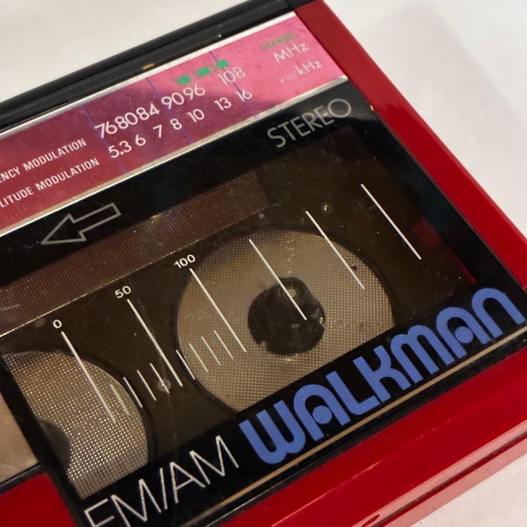 SONY WM-F65 ウォークマン 本体 赤色 レトロ 現状品