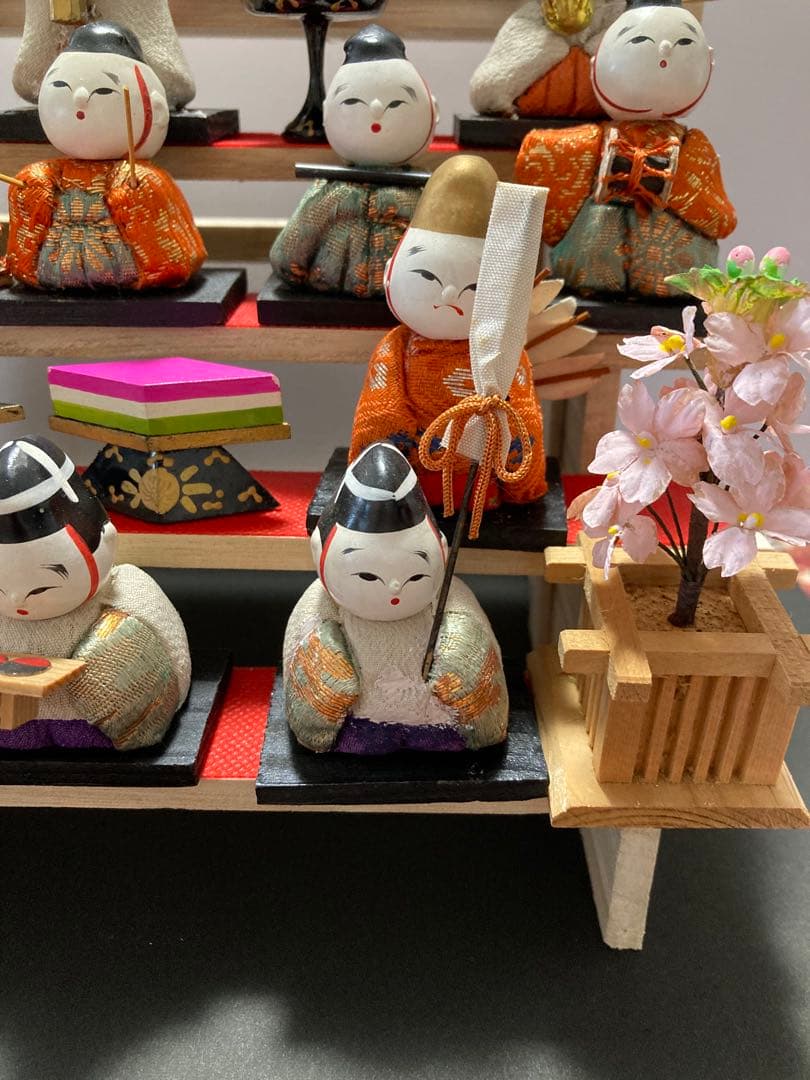 雛人形　豆雛　木目込み雛十五人揃え