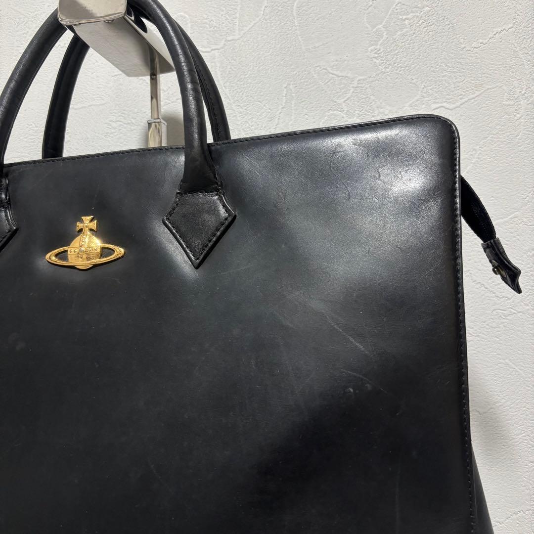 良品✨ヴィヴィアンウエストウッド ビジネスバッグ レザー 黒 オーブロゴ 金具