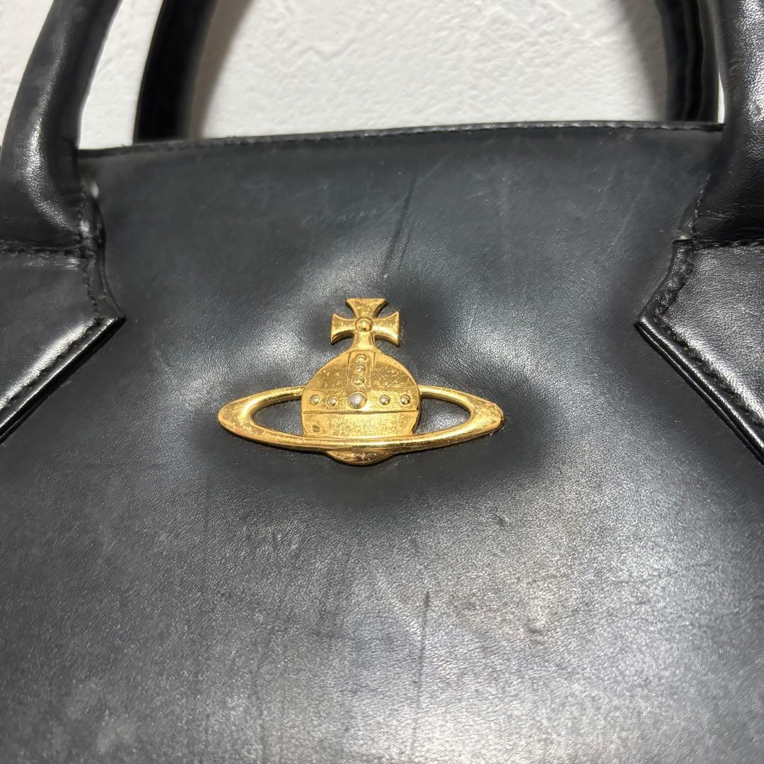良品✨ヴィヴィアンウエストウッド ビジネスバッグ レザー 黒 オーブロゴ 金具