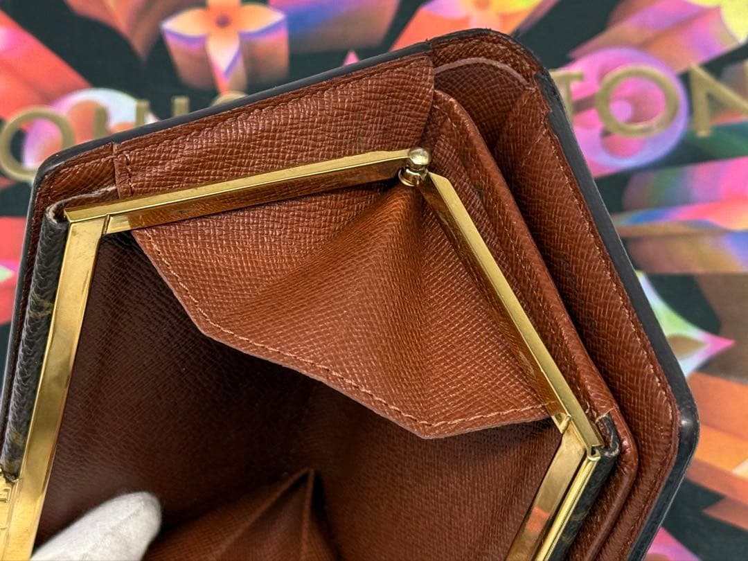 ルイヴィトン　モノグラム　ポルトモネ・ビエ　ヴィエノワ　がま口付き財布