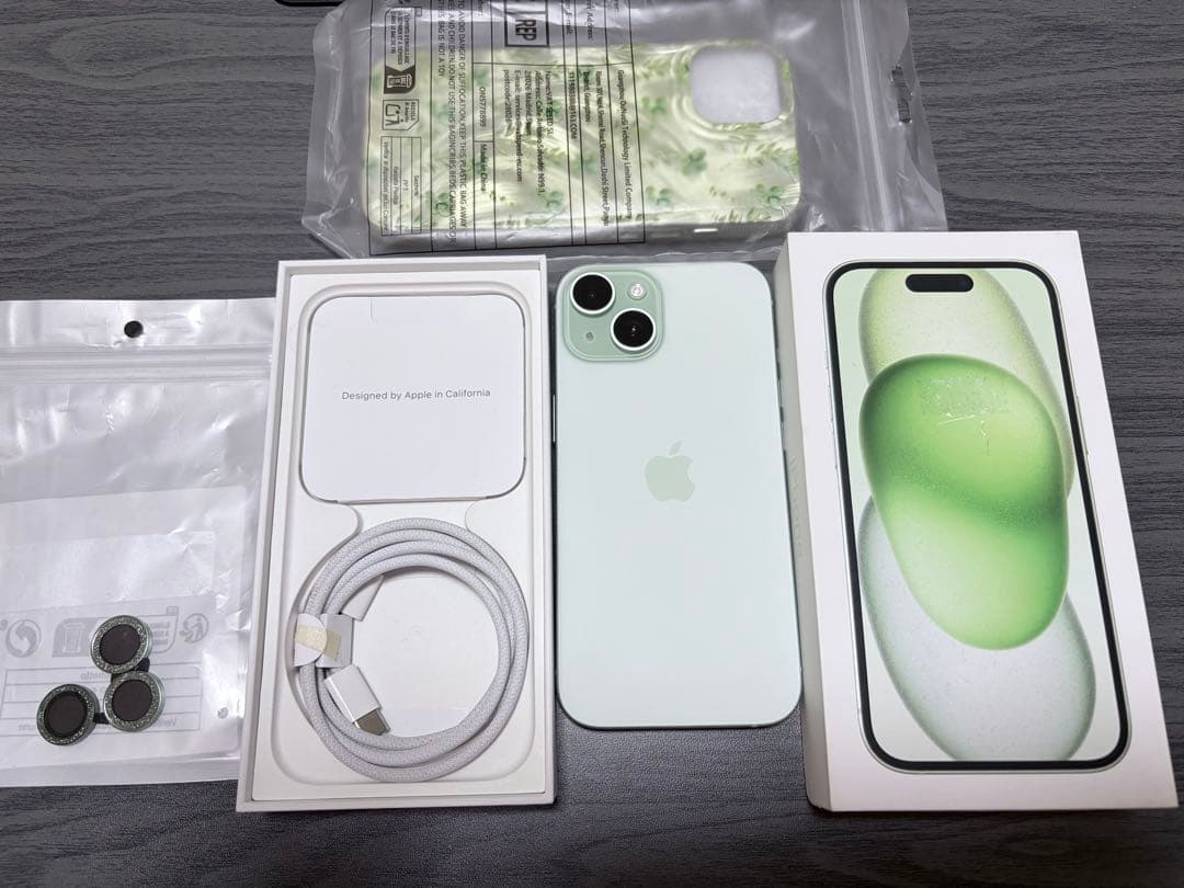 《美品》iPhone15 グリーン 128GB SIMフリー バッテリー90%