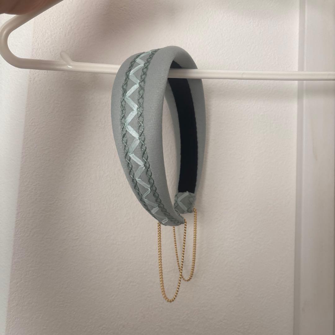 【新品未使用】CA4LA ZIGZAG ロゴ カチューシャ ミントグリーン　水色