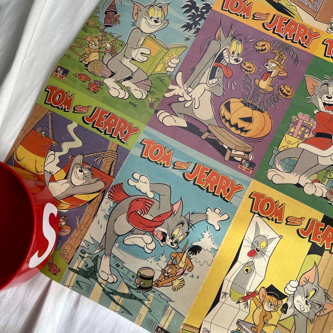 廃盤　大判　ポスター　トムとジェリー　コミック　総柄