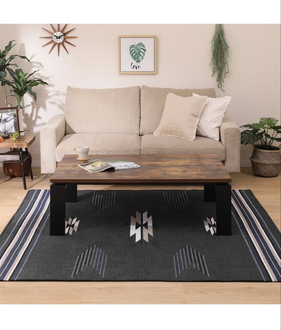 えり ニトリ リビングこたつ 120 VBR