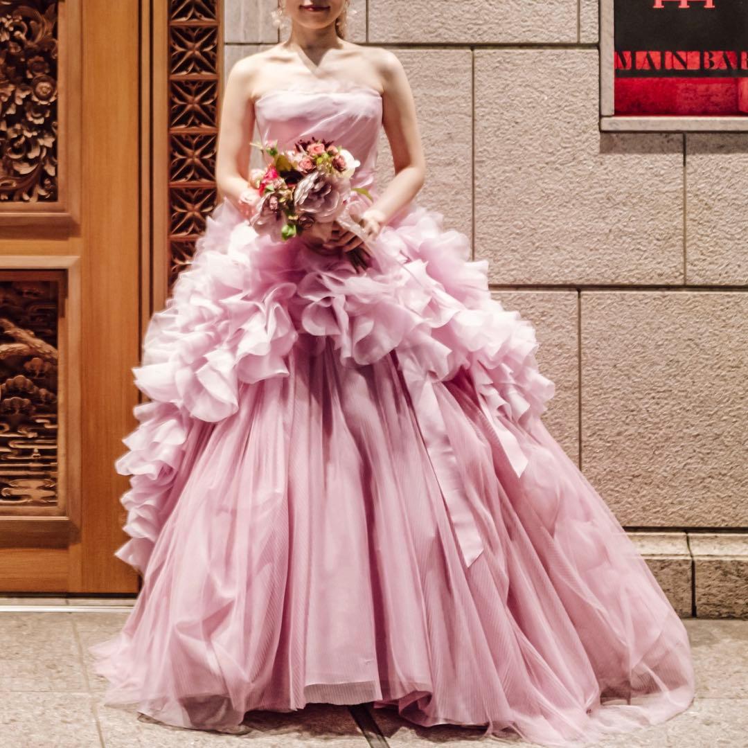 【値段更新】即発送 Vera Wang ピンクヘイリー ドレス 前撮り・挙式