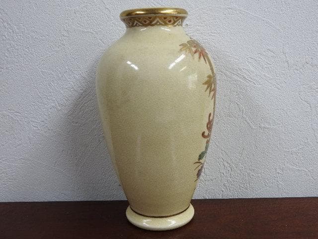 薩摩　菊笹絵　花瓶　M723