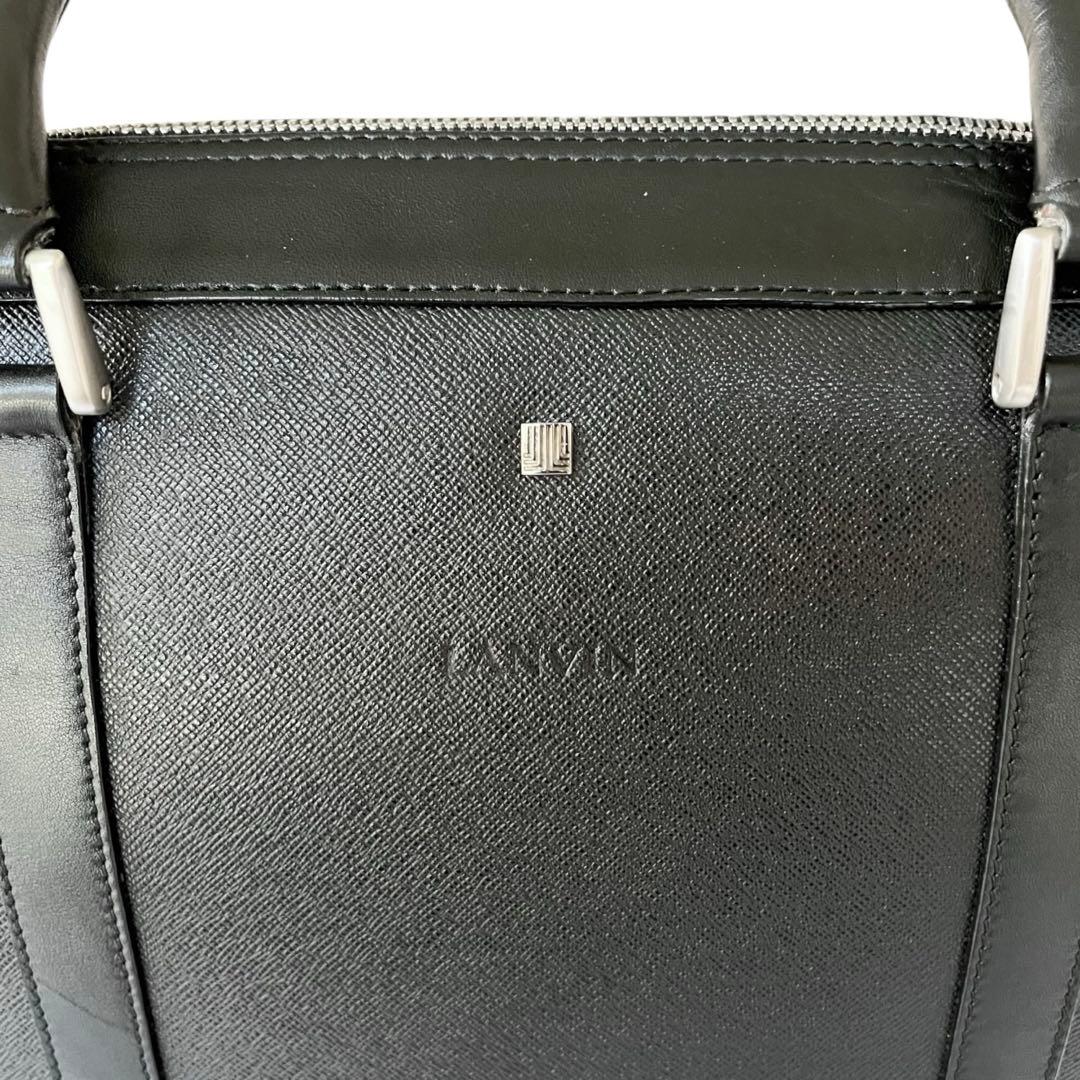【極美品】◾️LANVIN◾️ビジネスバッグ◾️ブリーフケース◾️レザー◾️ブラック
