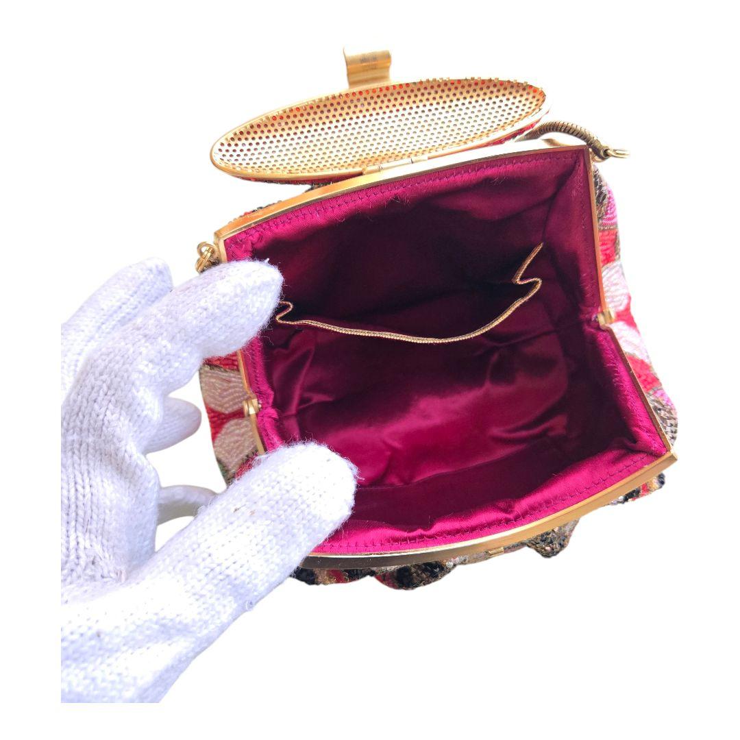 カラフルビーズ装飾パーティーバッグ