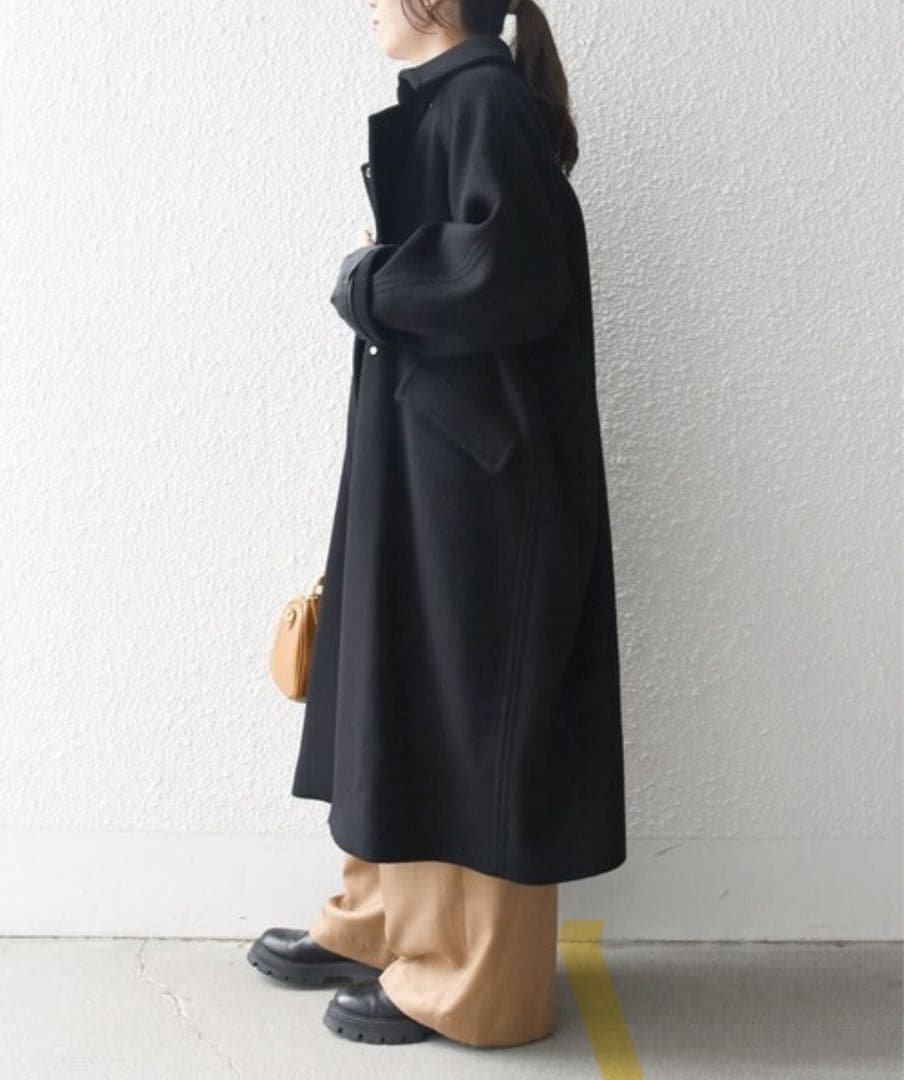 SHIPS any: バルマカーン コクーン コート　ブラウン