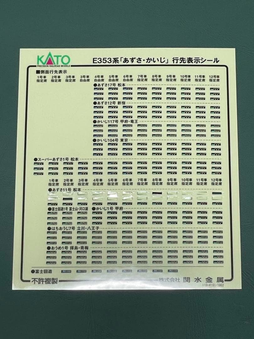 【12両】KATO E353系 あずさ かいじ