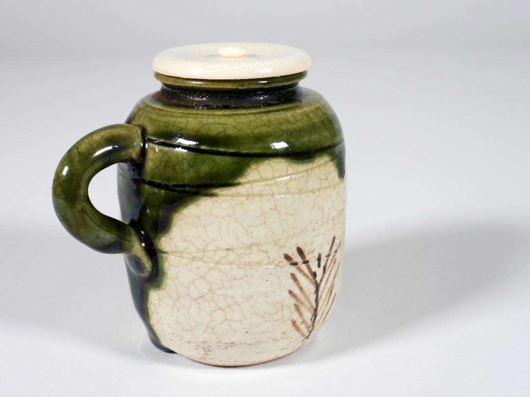 不老園 造 色変 四滴茶入 共箱 煎茶道具