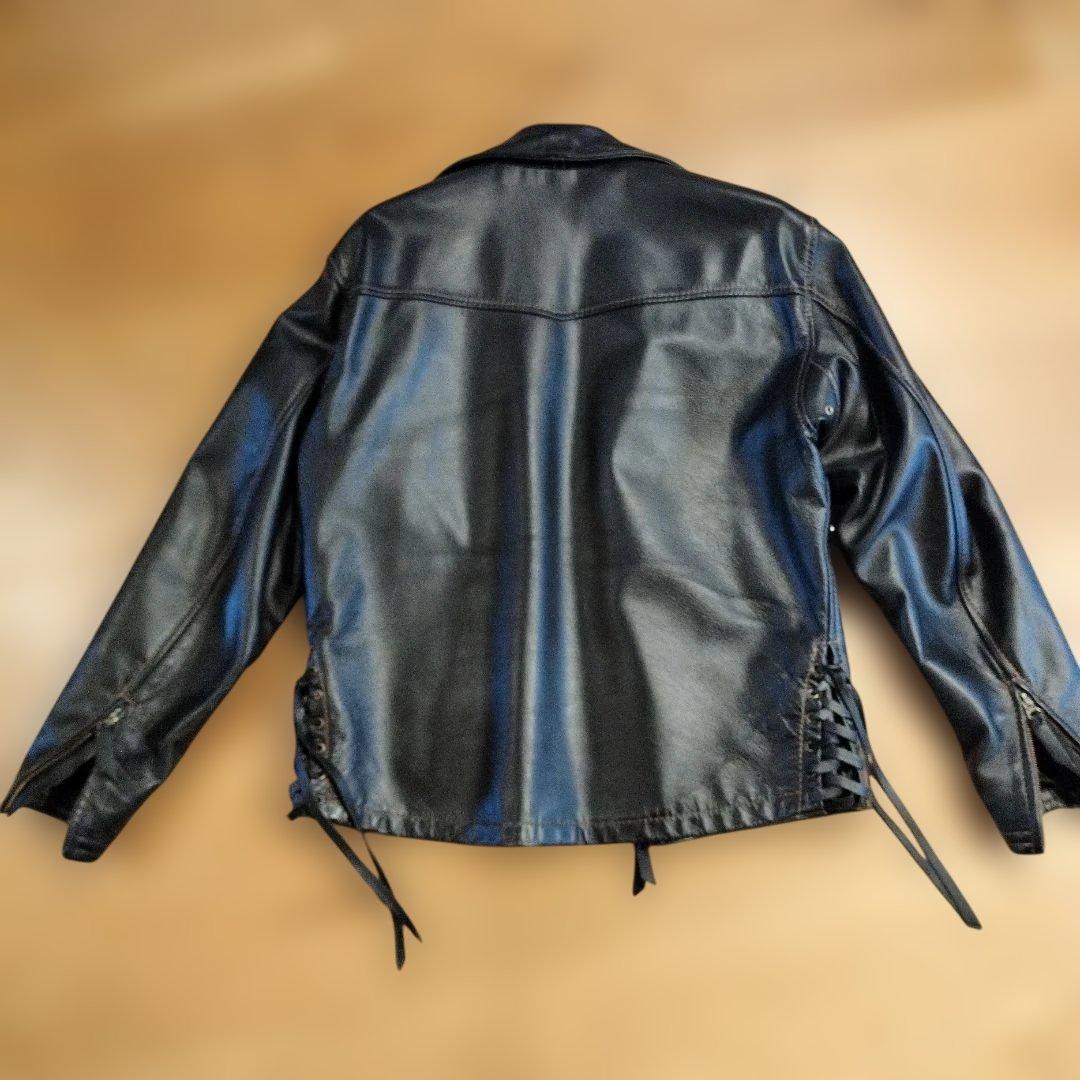 Langlitz Leathers 黒 レザー シングルライダースジャケット