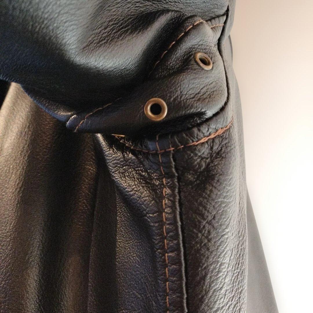 Langlitz Leathers 黒 レザー シングルライダースジャケット