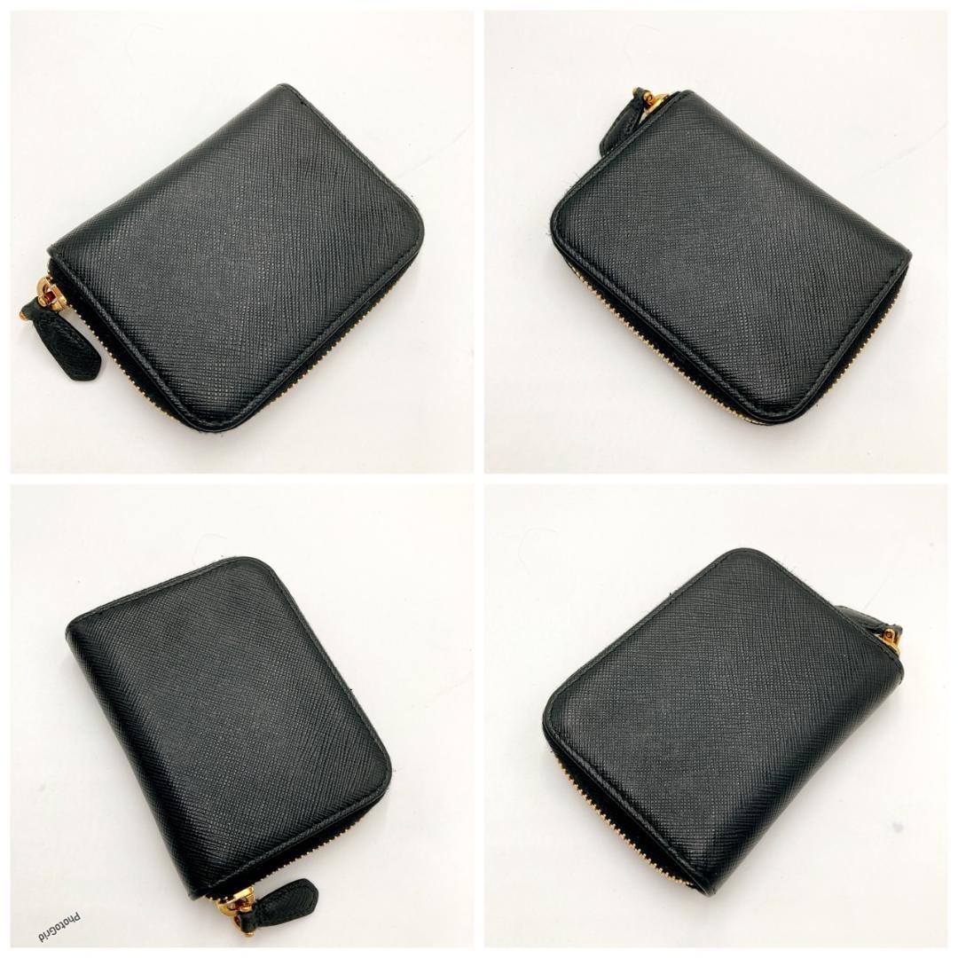 PRADA プラダ　ケース ラウンドジップ サフィアーノ　✴︎①